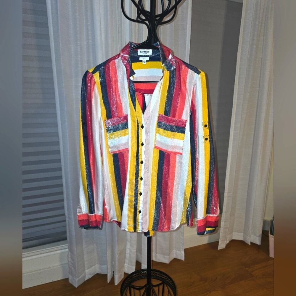 Express Portofino Rayon Slim Colorful Medium EUC